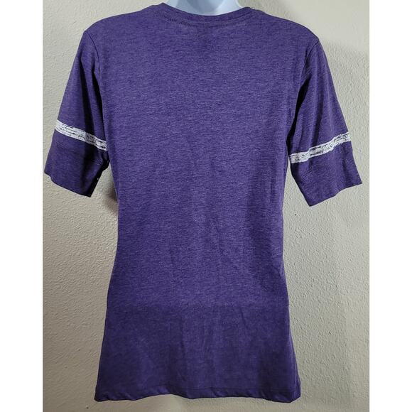 Initial Attraction Purple Heathered Victoria Canada Graphic Top Medium Soft - Picture 2 of 5